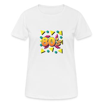 Fête des années 80 - T-shirt respirant Femme - blanc - Devant - AI Model Female 172 dark (172cm)