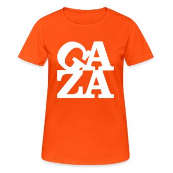 Gaza - T-shirt respirant Femme - orange néon - Devant - AI Model Female 172 dark (172cm)