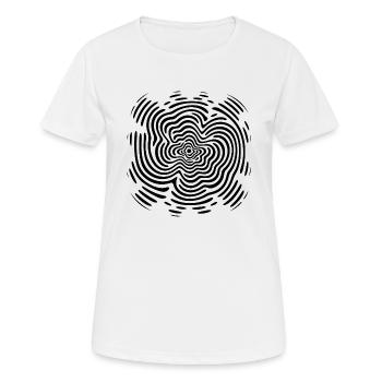 Chladni Oscillation : votre style, votre élégance - T-shirt respirant Femme - blanc - Devant - AI Model Female 172 dark (172cm)