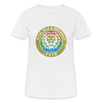 45. Geburtstag Wild, free & untamed since 08/1979 - Frauen T-Shirt atmungsaktiv - Weiß - Vorne - AI Model Female 172 dark (172cm)