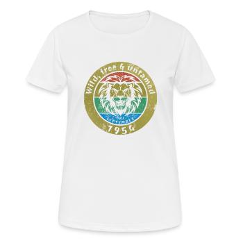 70. Geburtstag Wild, free & untamed since 09/1954 - Frauen T-Shirt atmungsaktiv - Weiß - Vorne - AI Model Female 172 dark (172cm)