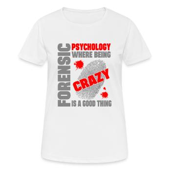 Psychologue médico-légal Imprimer Psychologie médico-légale - T-shirt respirant Femme - blanc - Devant - AI Model Female 172 dark (172cm)