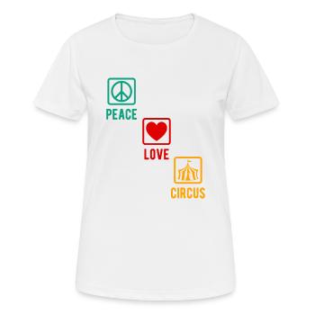 Circus Peace Love Circus Circus Performer Gift - Women's Breathable T-Shirt - white - Front - AI Model Female 172 dark (172cm)