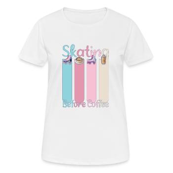 Rollerskater Party Retro Feels Of Disco Night Gift - Frauen T-Shirt atmungsaktiv - Weiß - Vorne - AI Model Female 172 dark (172cm)