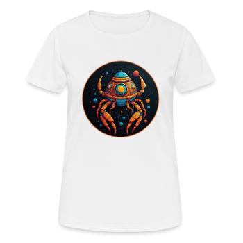 Imaginative whimsical crab spaceship - Women's Breathable T-Shirt - white - Front - AI Model Female 172 dark (172cm)