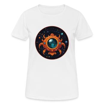 Colorful imaginative whimsical spaceship - Women's Breathable T-Shirt - white - Front - AI Model Female 172 dark (172cm)