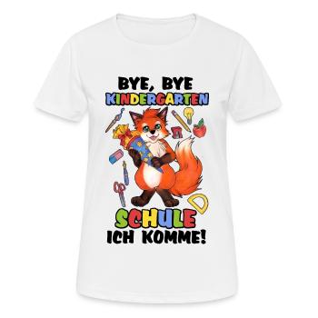 Dieser Schlaue Fuchs ist jetzt ein Schulkind - Frauen T-Shirt atmungsaktiv - Weiß - Vorne - AI Model Female 172 dark (172cm)