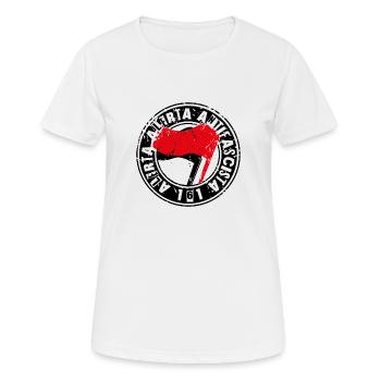 Alerta Alerta Antifascista 161 Antifa - T-shirt respirant Femme - blanc - Devant - AI Model Female 172 dark (172cm)