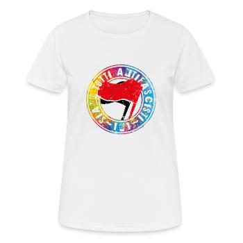 Siamo Tutti Antifascisti 161 Antifa - Frauen T-Shirt atmungsaktiv - Weiß - Vorne - AI Model Female 172 dark (172cm)