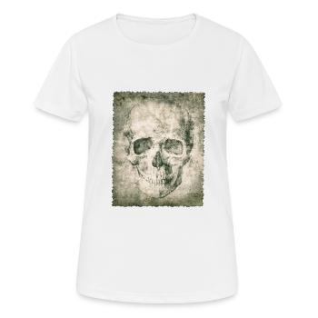 old skull, Totenkopf, Schädel,Geschenk - Frauen T-Shirt atmungsaktiv - Weiß - Vorne - AI Model Female 172 dark (172cm)