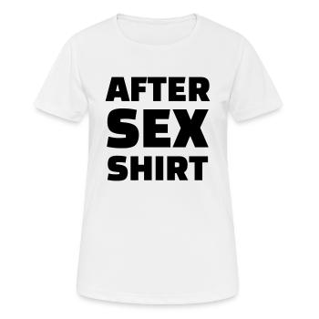 sexe / drague / seduction / fête / sexy / sex - T-shirt respirant Femme - blanc - Devant - AI Model Female 172 dark (172cm)
