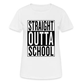 School - Frauen T-Shirt atmungsaktiv - Weiß - Vorne - AI Model Female 172 dark (172cm)