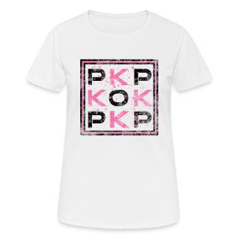K-POP - Korea Pop - Frauen T-Shirt atmungsaktiv - Weiß - Vorne - AI Model Female 172 dark (172cm)