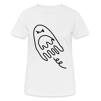 gespenst erschrocken monster Kind bebis untot - Frauen T-Shirt atmungsaktiv - Weiß - Vorne - AI Model Female 172 dark (172cm)