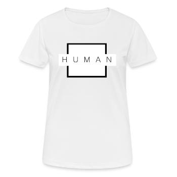 Don d’esthétique humaine - T-shirt respirant Femme - blanc - Devant - AI Model Female 172 dark (172cm)