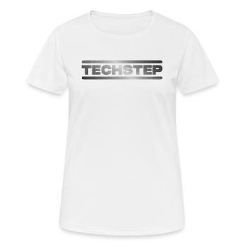 Techstep DNB Drum n Bass Junglist - Frauen T-Shirt atmungsaktiv - Weiß - Vorne - AI Model Female 172 dark (172cm)