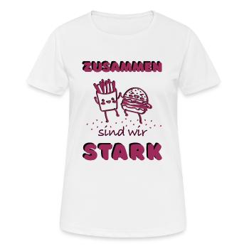 Zusammen sind wir stark - Freunde - Frauen T-Shirt atmungsaktiv - Weiß - Vorne - AI Model Female 172 dark (172cm)