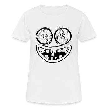 Horror Face Evil Monster - Women's Breathable T-Shirt - white - Front - AI Model Female 172 dark (172cm)