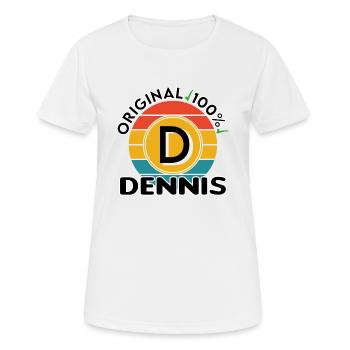 Dennis - Frauen T-Shirt atmungsaktiv - Weiß - Vorne - AI Model Female 172 dark (172cm)
