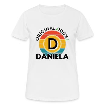 Daniela - Frauen T-Shirt atmungsaktiv - Weiß - Vorne - AI Model Female 172 dark (172cm)