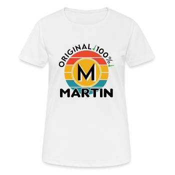 Martin - Frauen T-Shirt atmungsaktiv - Weiß - Vorne - AI Model Female 172 dark (172cm)