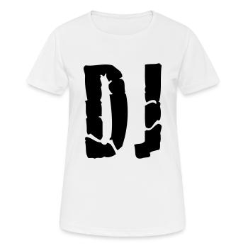 dj - T-shirt respirant Femme - blanc - Devant - AI Model Female 172 dark (172cm)