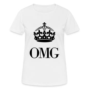 OMG Krone - Frauen T-Shirt atmungsaktiv - Weiß - Vorne - AI Model Female 172 dark (172cm)