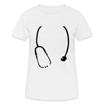 Stethoscope - T-shirt respirant Femme - blanc - Devant - AI Model Female 172 dark (172cm)