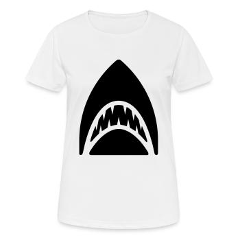 requin - T-shirt respirant Femme - blanc - Devant - AI Model Female 172 dark (172cm)
