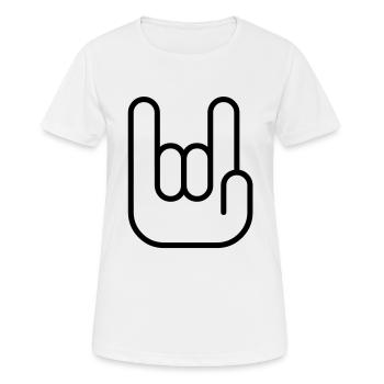 Hand - Frauen T-Shirt atmungsaktiv - Weiß - Vorne - AI Model Female 172 dark (172cm)