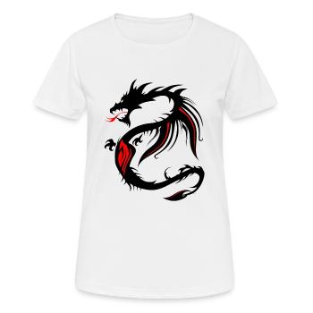 Drachen Tribal Tattoo Form 2004 Uuuuuuuuuu w - Frauen T-Shirt atmungsaktiv - Weiß - Vorne - AI Model Female 172 dark (172cm)