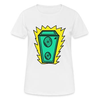 Lautsprecher Grün - Frauen T-Shirt atmungsaktiv - Weiß - Vorne - AI Model Female 172 dark (172cm)