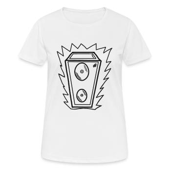 Lautsprecher - Frauen T-Shirt atmungsaktiv - Weiß - Vorne - AI Model Female 172 dark (172cm)