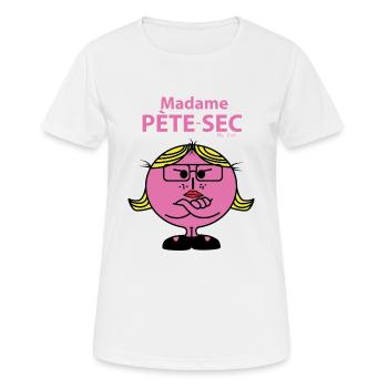 Madame Péte-sec - Frauen T-Shirt atmungsaktiv - Weiß - Vorne - AI Model Female 172 dark (172cm)