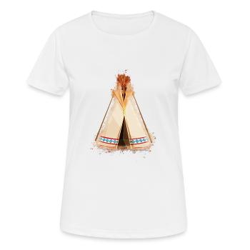 Tipi historically brightly glowing - Women's Breathable T-Shirt - white - Front - AI Model Female 172 dark (172cm)