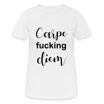 Carpe baise diem - T-shirt respirant Femme - blanc - Devant - AI Model Female 172 dark (172cm)