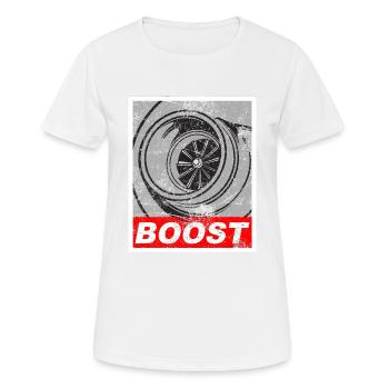 Cadeau de réglage de la pression de suralimentation du turbocompresseur turbo - T-shirt respirant Femme - blanc - Devant - AI Model Female 172 dark (172cm)