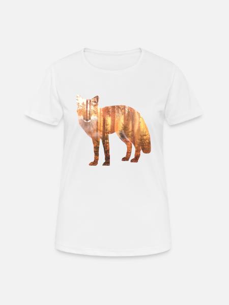 Fox woodland gift gift idea - Women's Breathable T-Shirt - white