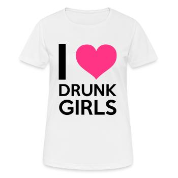 I Love Drunk Girls - Women's Breathable T-Shirt - white - Front - AI Model Female 172 dark (172cm)