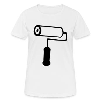 rouleau peinture - T-shirt respirant Femme - blanc - Devant - AI Model Female 172 dark (172cm)