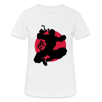 Martial arts, Karate, Boxing, Ninjutsu, Kung Fu, - T-shirt respirant Femme - blanc - Devant - AI Model Female 172 dark (172cm)