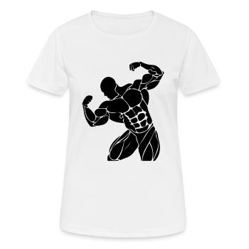 body building - Women's Breathable T-Shirt - white - Front - AI Model Female 172 dark (172cm)