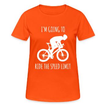 Bike - Frauen T-Shirt atmungsaktiv - Neonorange - Vorne - AI Model Female 172 dark (172cm)