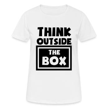 Think Outside The Box - T-shirt respirant Femme - blanc - Devant - AI Model Female 172 dark (172cm)