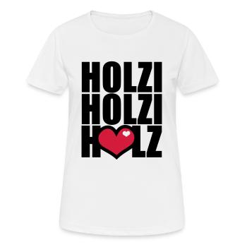 Ich und mein Holz - Frauen T-Shirt atmungsaktiv - Weiß - Vorne - AI Model Female 172 dark (172cm)