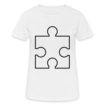 puzzle - Frauen T-Shirt atmungsaktiv - Weiß - Vorne - AI Model Female 172 dark (172cm)