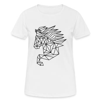 Tête de cheval islandais Geo Tölt - T-shirt respirant Femme - blanc - Devant - AI Model Female 172 dark (172cm)