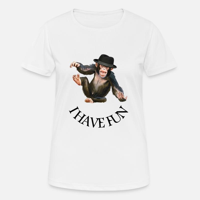 Monkey monkey monkey face - Women's Breathable T-Shirt - white