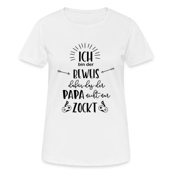 Gamer wird Papa! - Frauen T-Shirt atmungsaktiv - Weiß - Vorne - AI Model Female 172 dark (172cm)