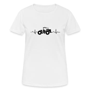 Traktor Trecker Herzschlag K700 Landmaschine Puls - Frauen T-Shirt atmungsaktiv - Weiß - Vorne - AI Model Female 172 dark (172cm)